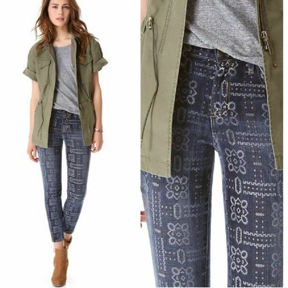 Current Elliott‎ The Stiletto Bandana Ankle Length Skinny Jeans Sz 26